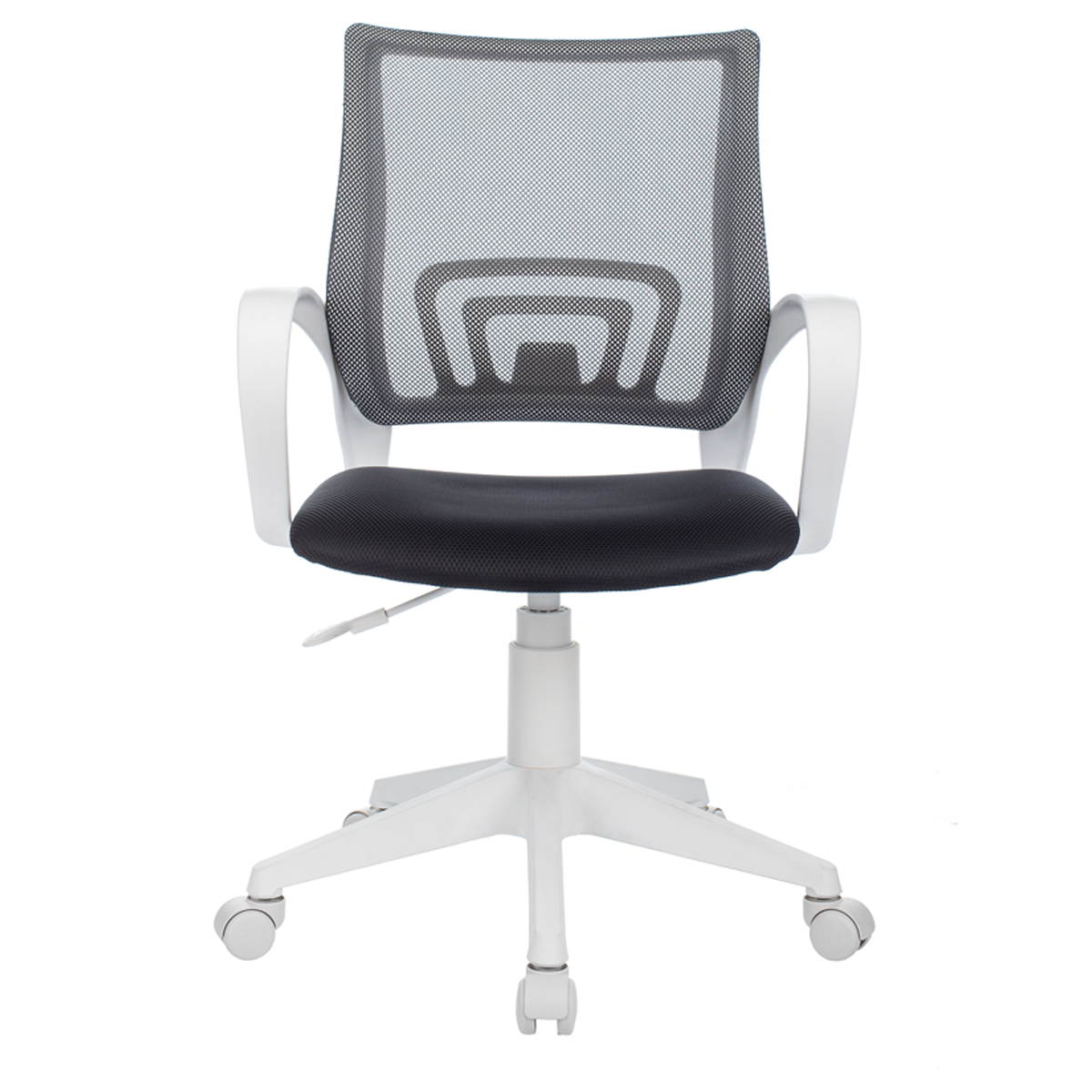 Кресло оператора Helmi HL-M95 R (W695) "Airy", спинка сетка серая/сиденье ткань TW серая, пиастра, пластик белый - фото 2