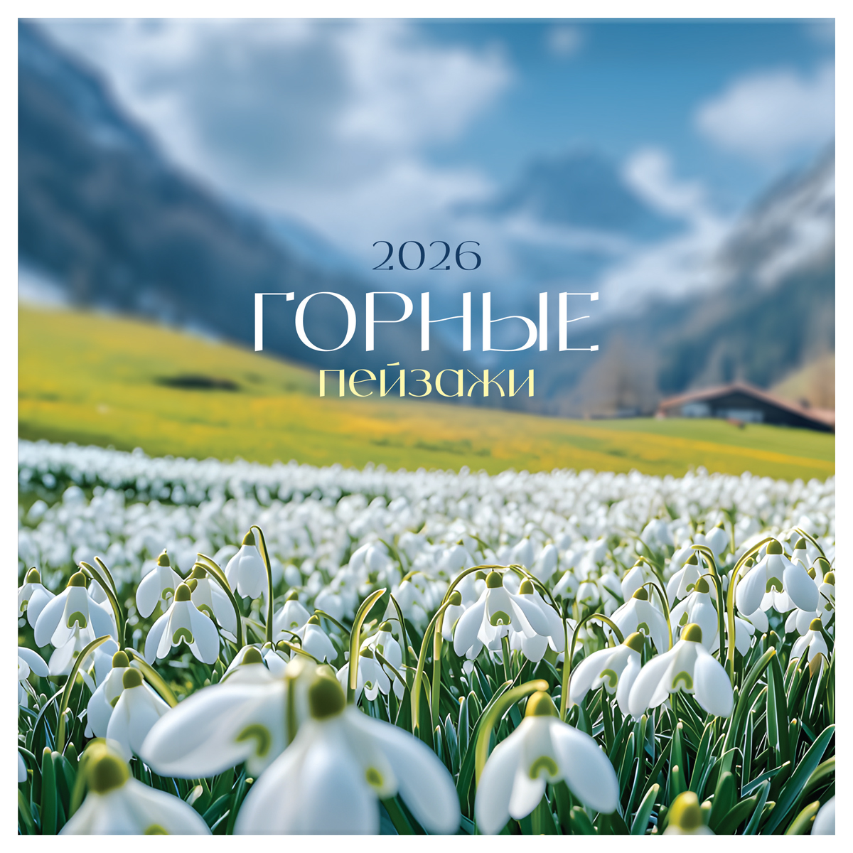 Календарь настенный перекидной на скрепке, 230*230 мм 12л. BG "Горные вершины", 2026г. - фото 1