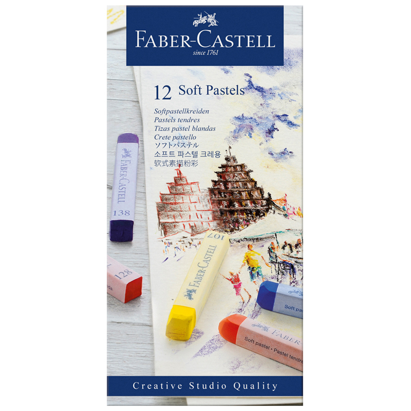 Пастель Faber-Castell "Soft pastels", 12 цветов, картон. упаковка - фото 1