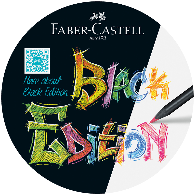 Карандаши цветные Faber-Castell "Black Edition", 12цв., трехгран., черное дерево, заточен., картон. - фото 4