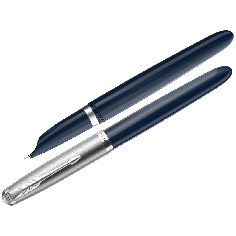Ручка перьевая Parker "51 Midnight Blue CT" черная, 0,8мм, подарочная упаковка - фото 1