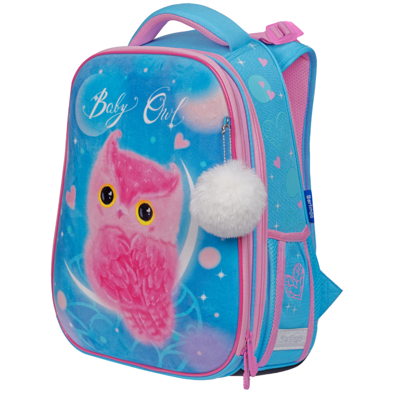 Ранец Berlingo Expert "Plush Owl" 37*28*16см, 2 отделения, 2 кармана, анатомическая спинка - фото 1