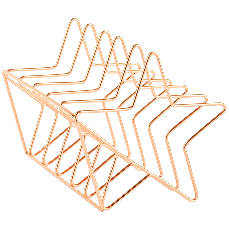 Подставка для бумаг и писем MESHU "Rose Gold. Stars", металл, 6 секций - фото 2