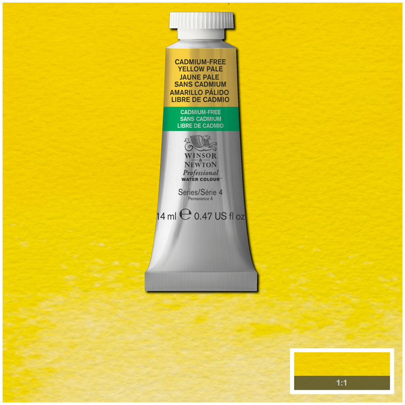 Акварель художественная Winsor&Newton "Professional", 14мл, туба, желтый бледный бескадмиевый - фото 4