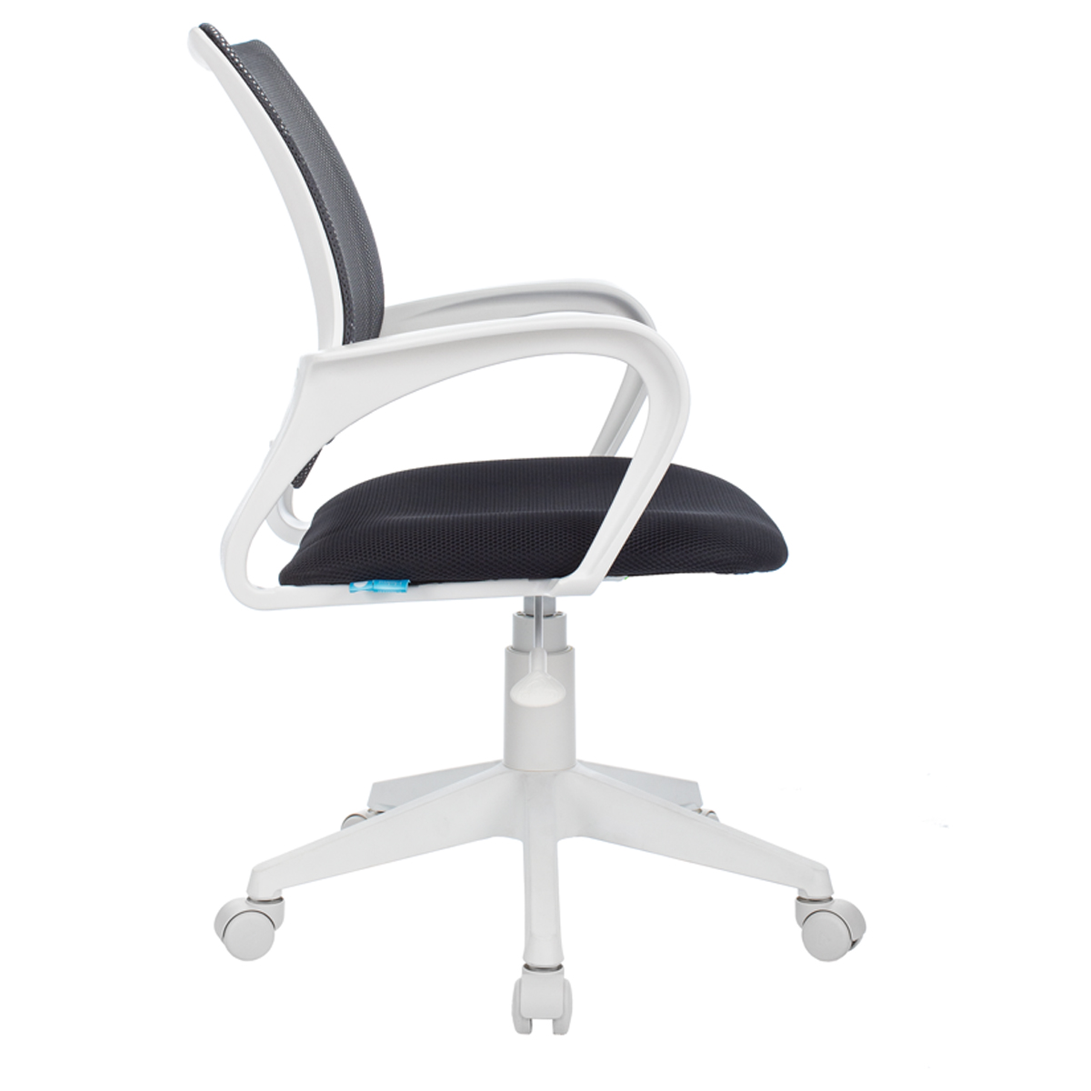 Кресло оператора Helmi HL-M95 R (W695) "Airy", спинка сетка серая/сиденье ткань TW серая, пиастра, пластик белый - фото 3