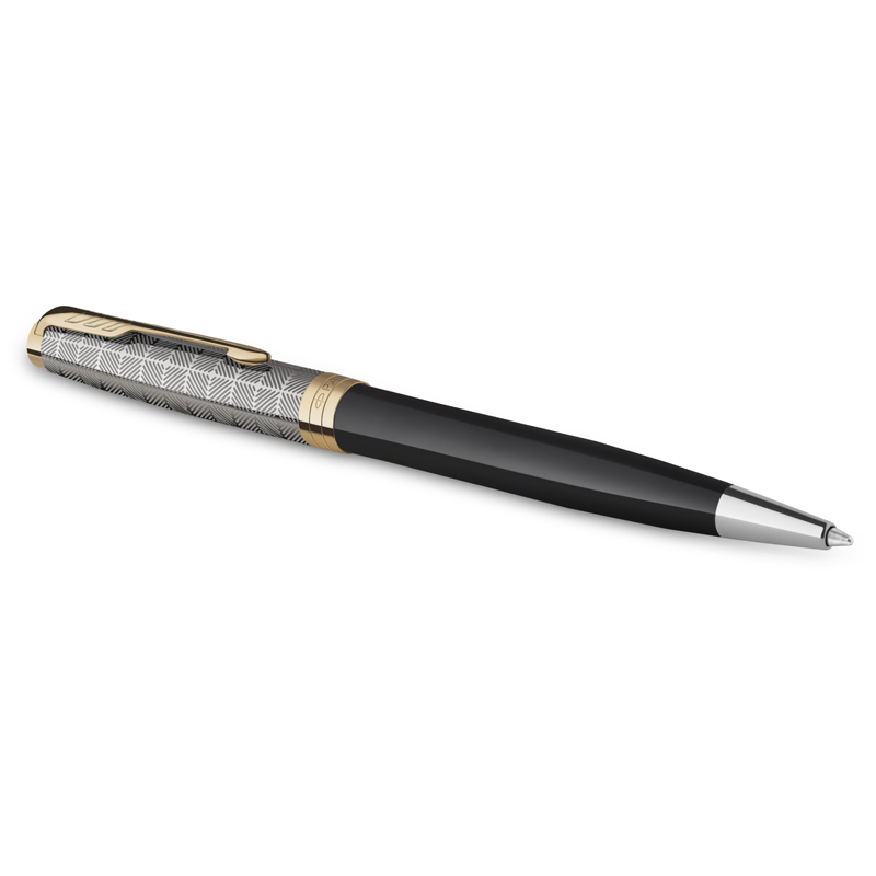 Ручка шариковая Parker "Sonnet Premium Metal&Black GT" черная, 1,0мм, поворот., подарочная упаковка - фото 2