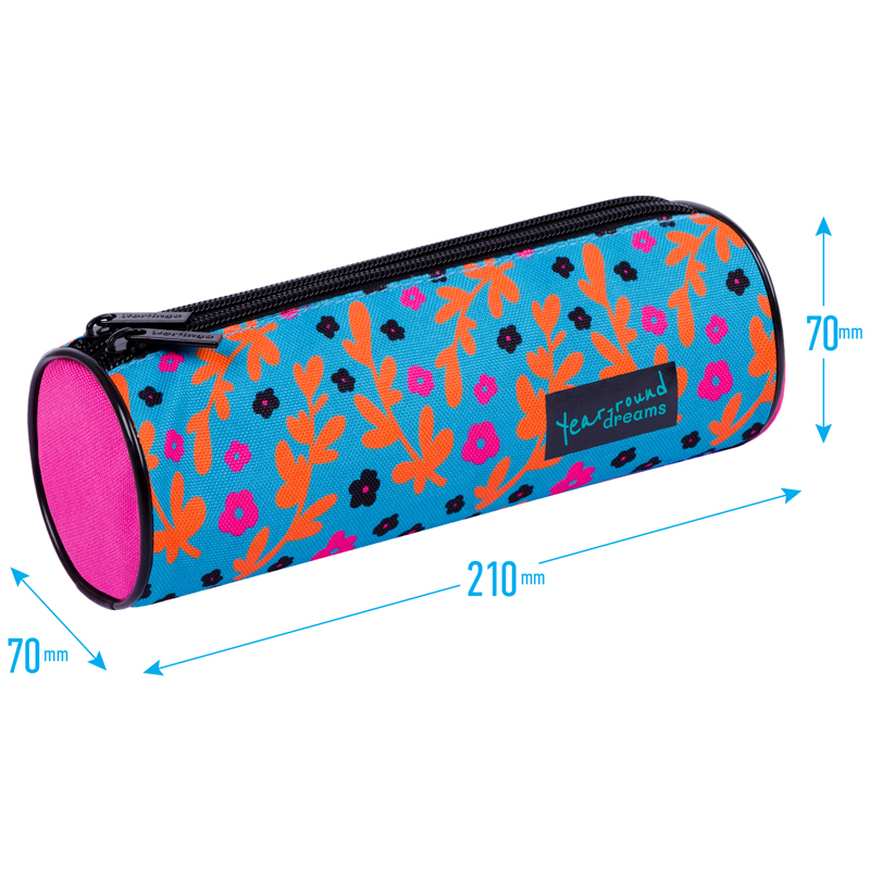 Пенал-тубус 2 отделения, 210*70 Berlingo "Blue pattern", полиэстер - фото 2