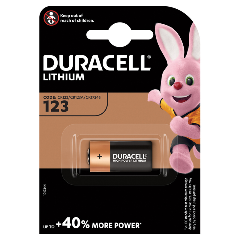 Батарейка DURACELL CR123 литий для фотоапп. бл/1шт - фото 1