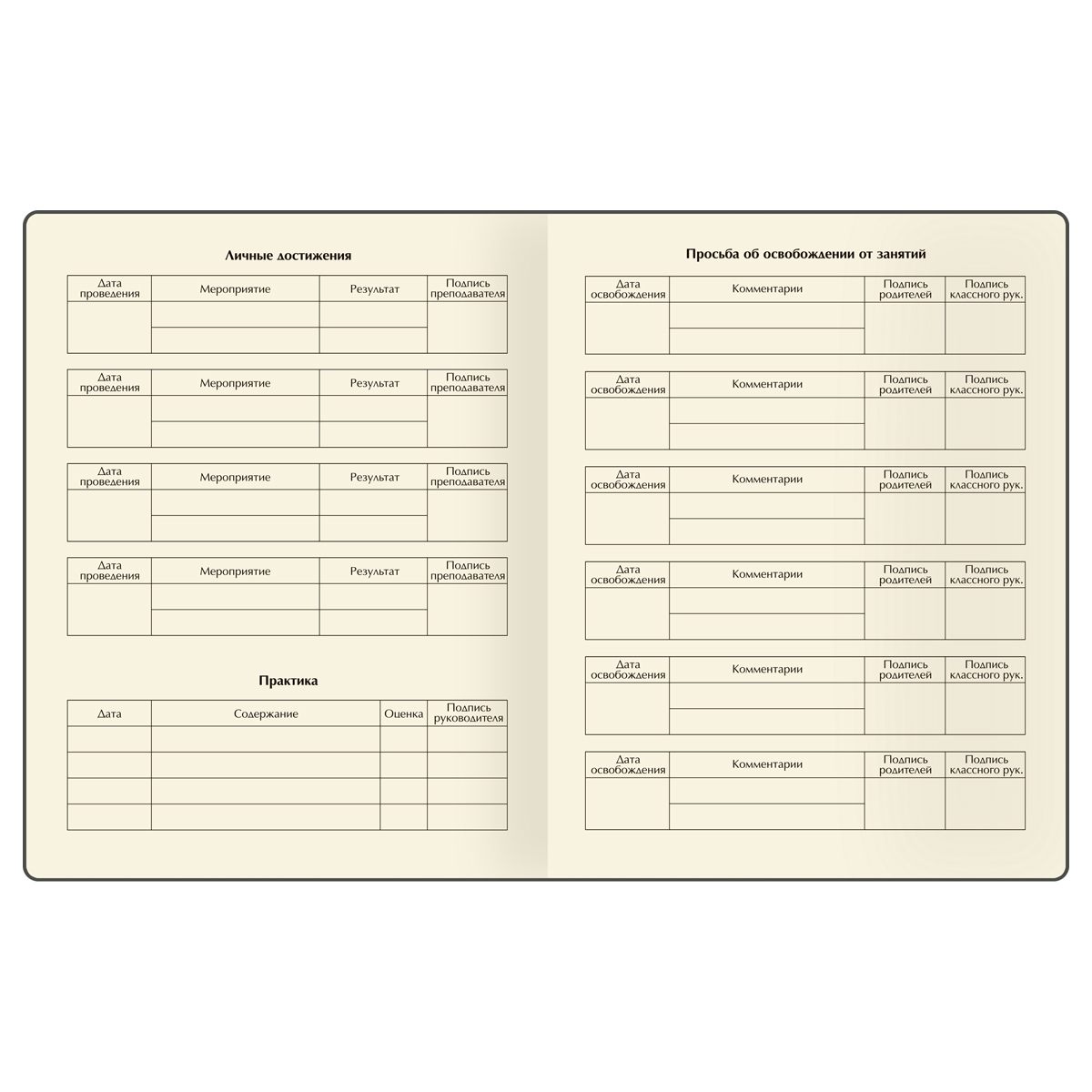 Дневник 1-11 кл. 48л. (твердый) BG "Floral pattern", иск. кожа, тиснение фольгой, конгрев, ляссе - фото 8