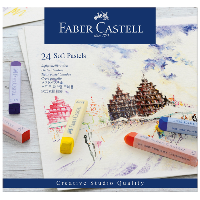 Пастель Faber-Castell "Soft pastels", 24 цвета, картон. упаковка - фото 1
