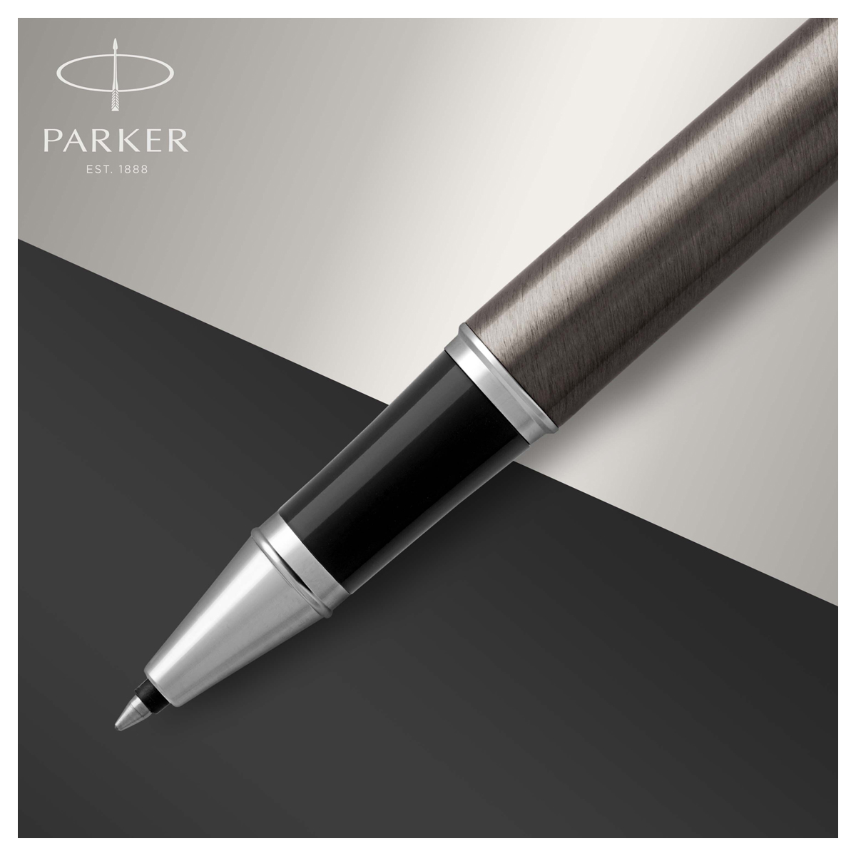 Ручка-роллер PARKER "IM Core Dark Espresso CT", корпус кофейный лак, хромированные детали, черная, 1931664 - фото 4