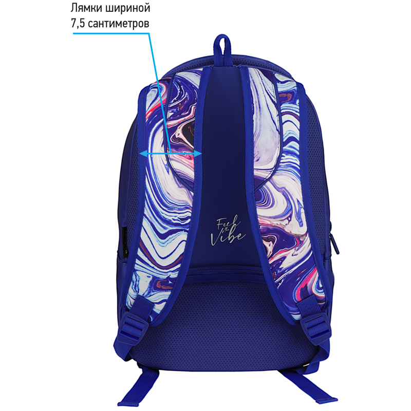 Рюкзак Berlingo inStyle "Liquid Wave" 41*27*20см, 3 отделения, 1 карман, эргономичная спинка - фото 6