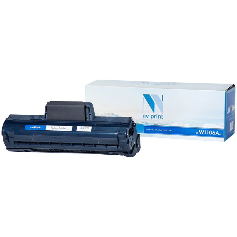 Картридж совм. NV Print W1106A (№106A) черный для HP Laser 107/MFP135/MFP137 (1000стр.) (БЕЗ ЧИПА) - фото 1
