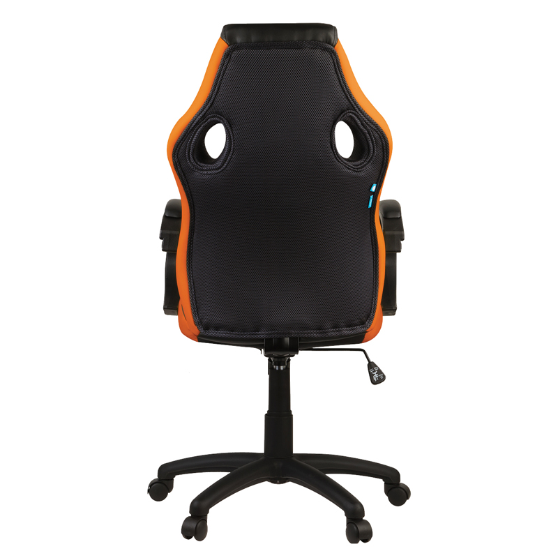 Кресло игровое Helmi HL-S07 "Boost", экокожа/ткань черная/оранжевая - фото 3