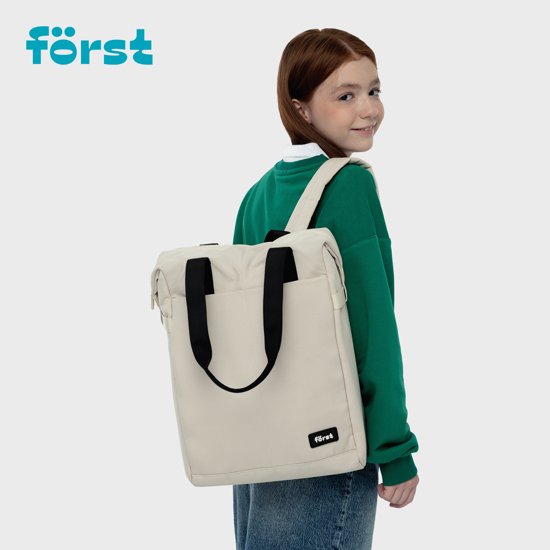 Рюкзак F?rst F-Casual "Beige Cream" 42*28,5*12,5см, 1 отделение, 1 карман, уплотненная спинка - фото 8