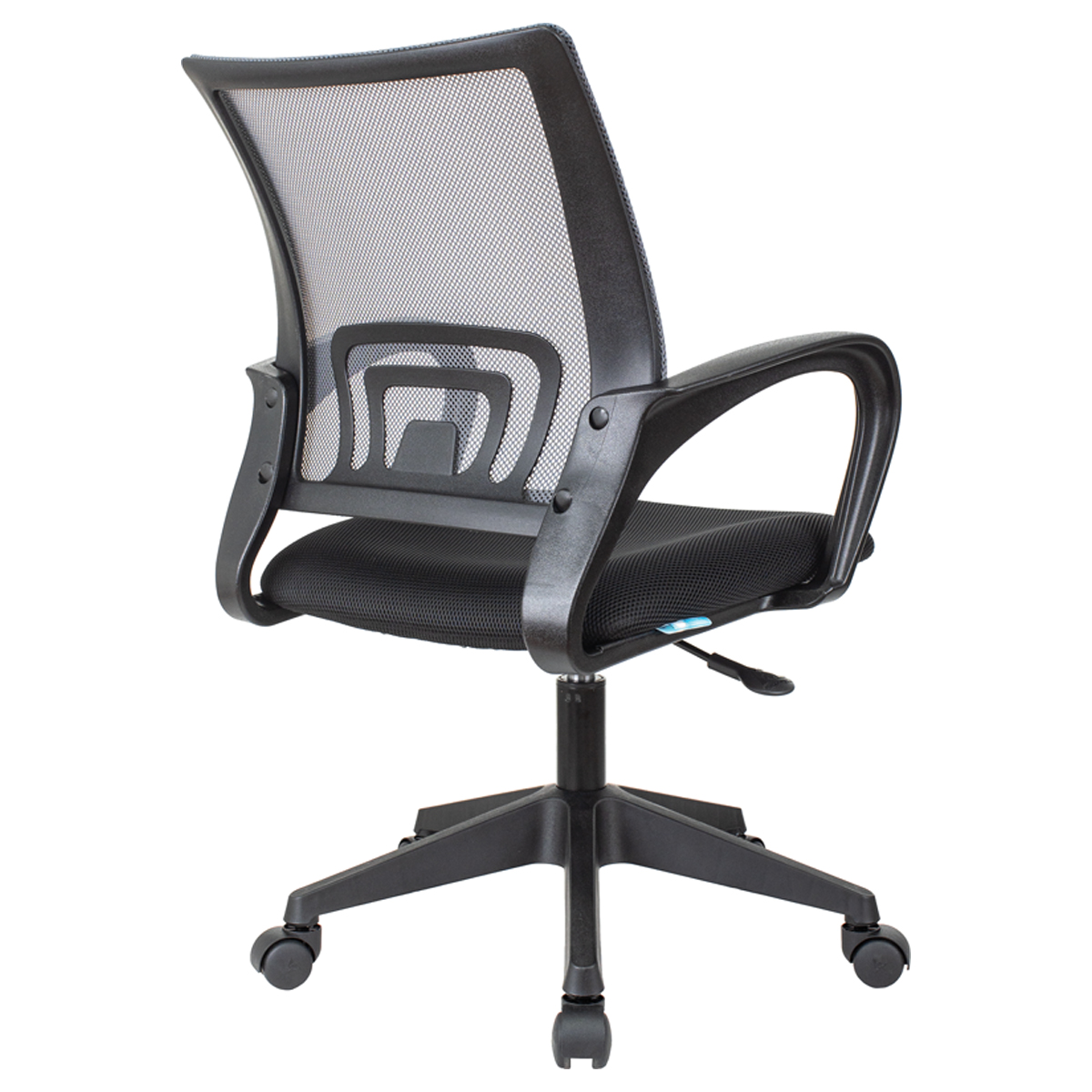 Кресло оператора Helmi HL-M95 R (695) "Airy", спинка сетка серая/сиденье ткань TW черная, пиастра - фото 4