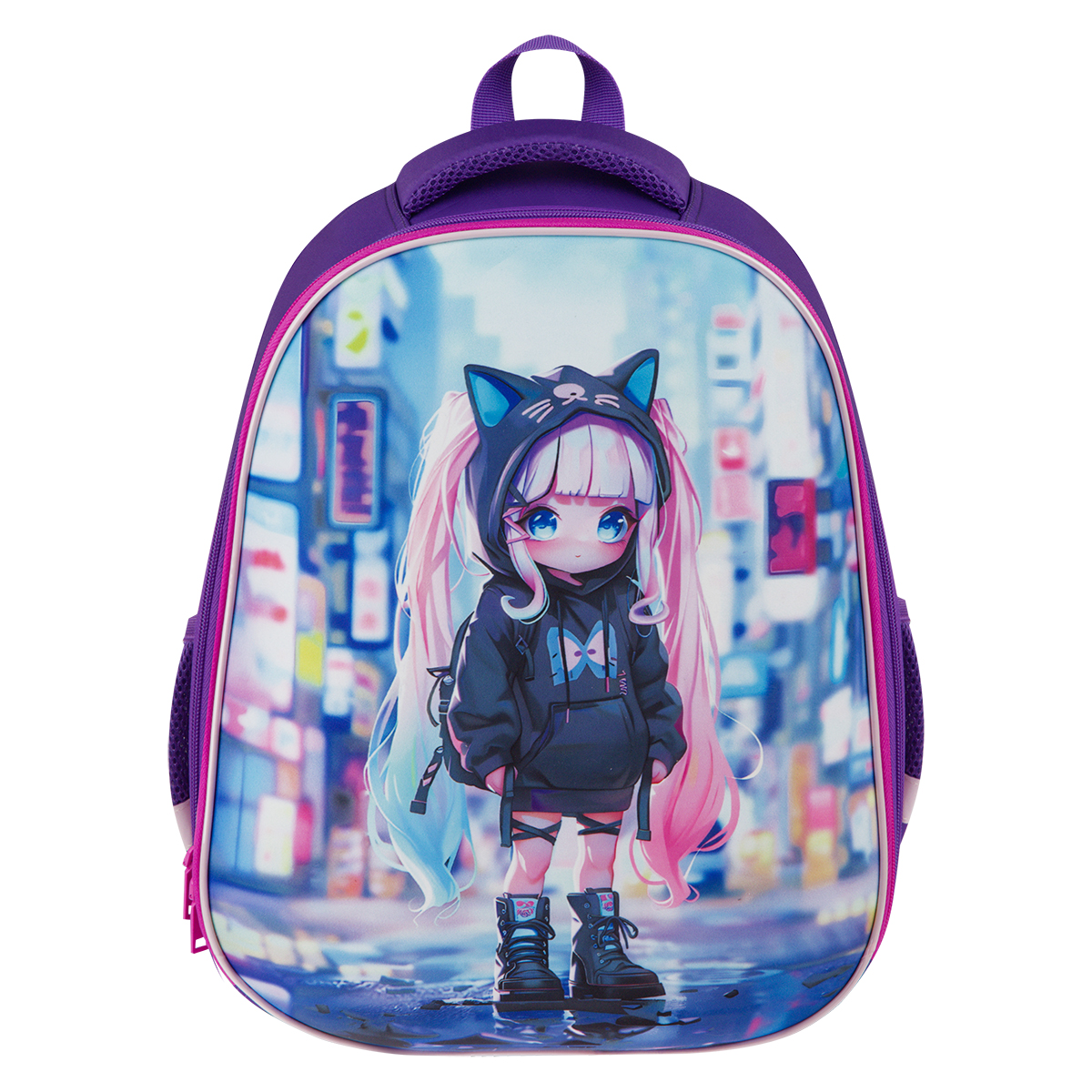 Ранец ArtSpace School Friend "City style" 39*30*18см, 2 отделения, 2 кармана, анатомическая спинка - фото 2