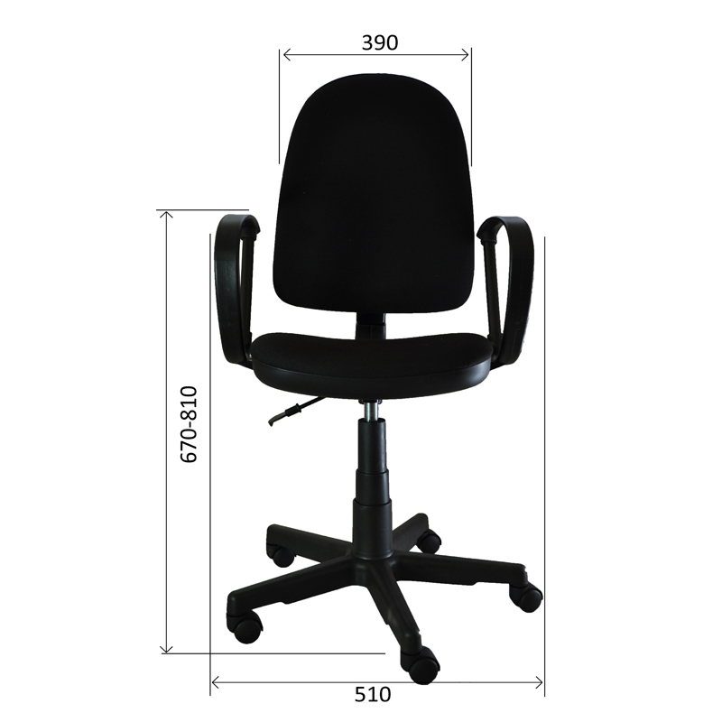 Кресло оператора "Престиж", ткань черная - фото 2