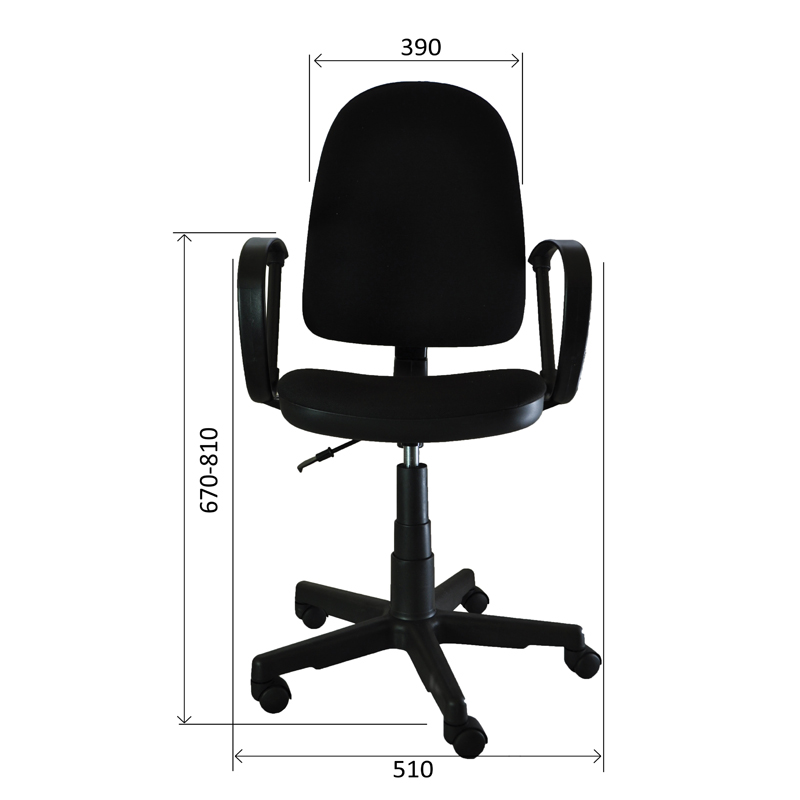 Кресло оператора "Престиж", ткань серая однотонная - фото 2