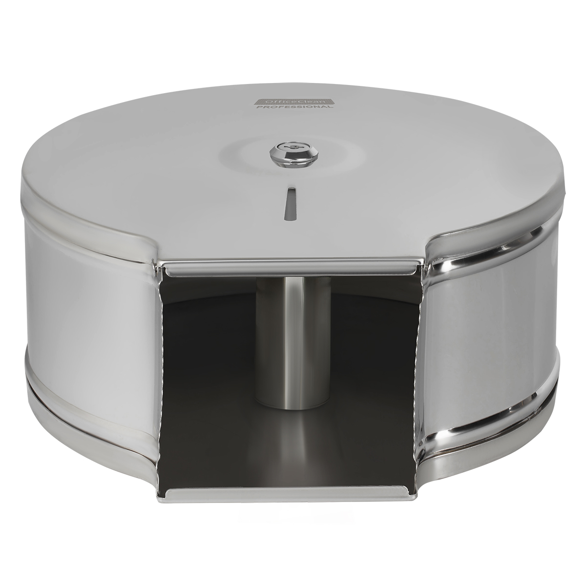 Диспенсер для туалетной бумаги OfficeClean Professional, нержавеющая сталь, глянцевое покрытие - фото 4