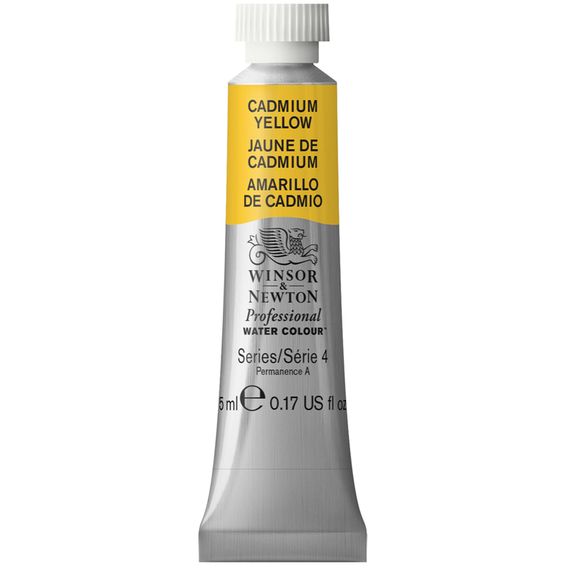 Акварель художественная Winsor&Newton "Professional", 5мл, туба, №108 кадмий желтый - фото 1
