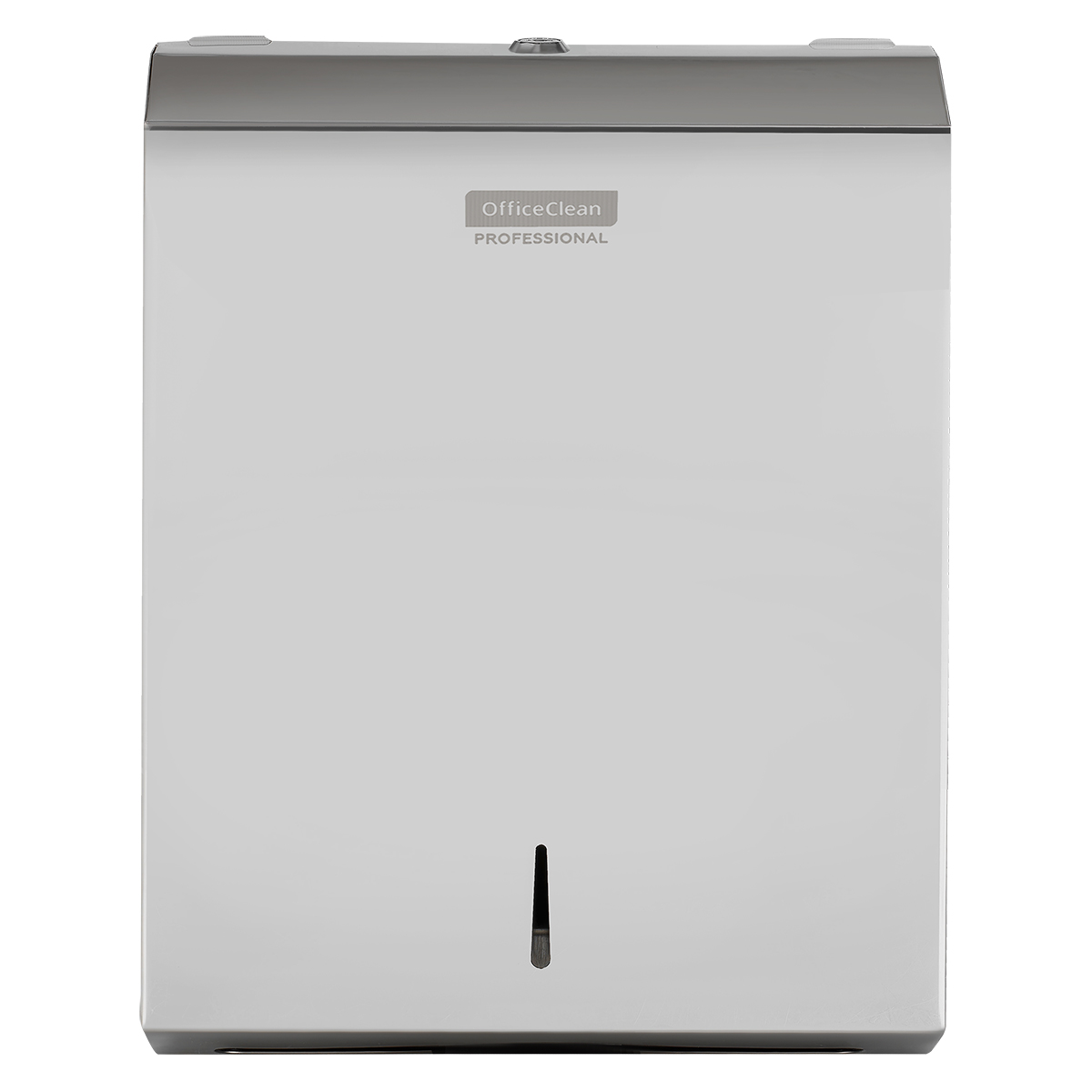 Диспенсер для полотенец листовых OfficeClean Professional (V-сл.), нержавеющая сталь, глянцевое покрытие - фото 2