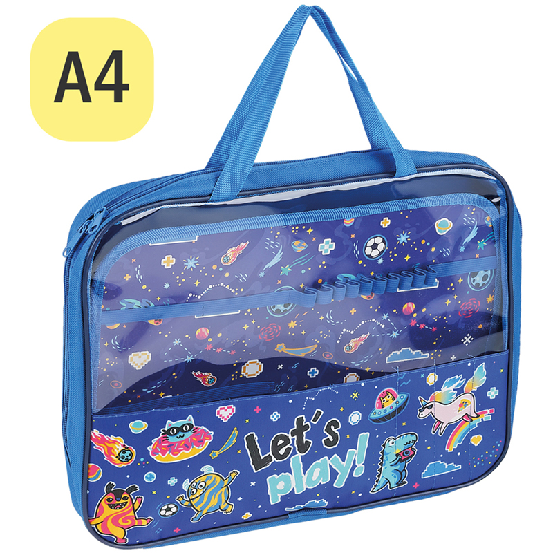 Папка с ручками А4 ArtSpace "Let s play", полиэстер, на молнии, 50мм - фото 2