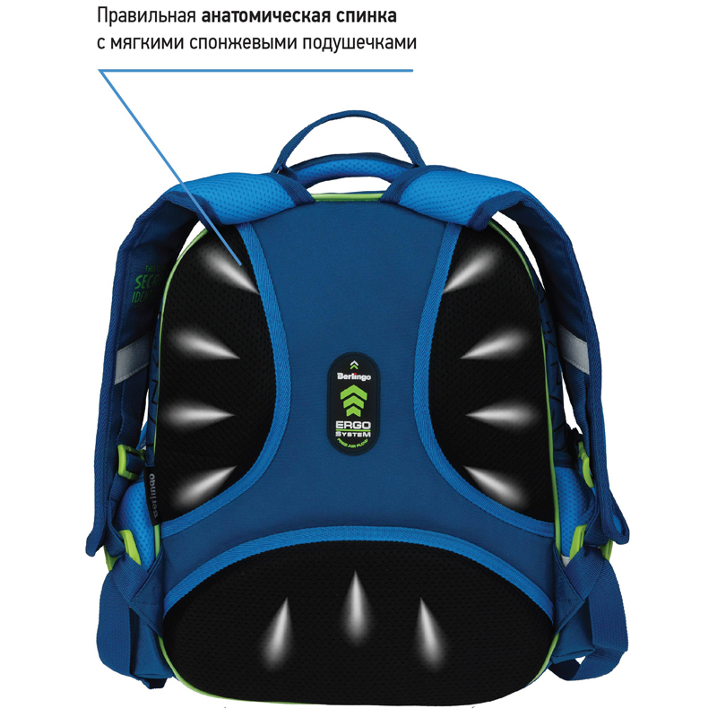Рюкзак Berlingo Kids "Super hero" 36*27*12см, 1 отделение, 2 кармана, эргономичная спинка, LED кант - фото 4