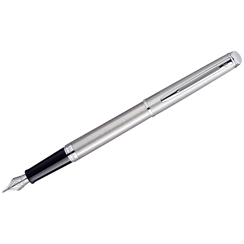 Ручка перьевая Waterman "Hemisphere Stainless Steel PT" синяя, 0,8мм, подарочная упаковка - фото 1