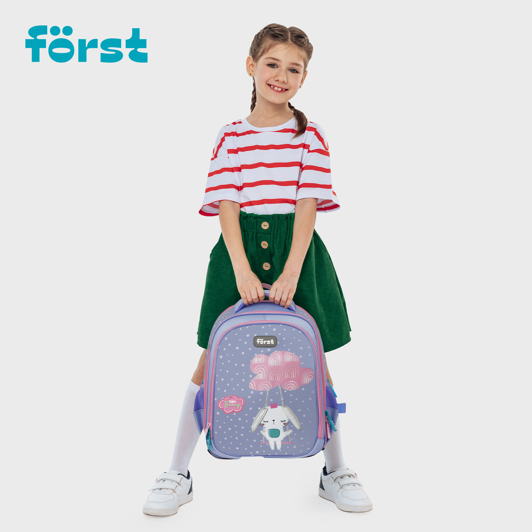 Рюкзак F?rst F-Cloud "Fluffy Bunny" 37*28,5*16,5см, 3 отделения, 3 кармана, анатомическая спинка - фото 11