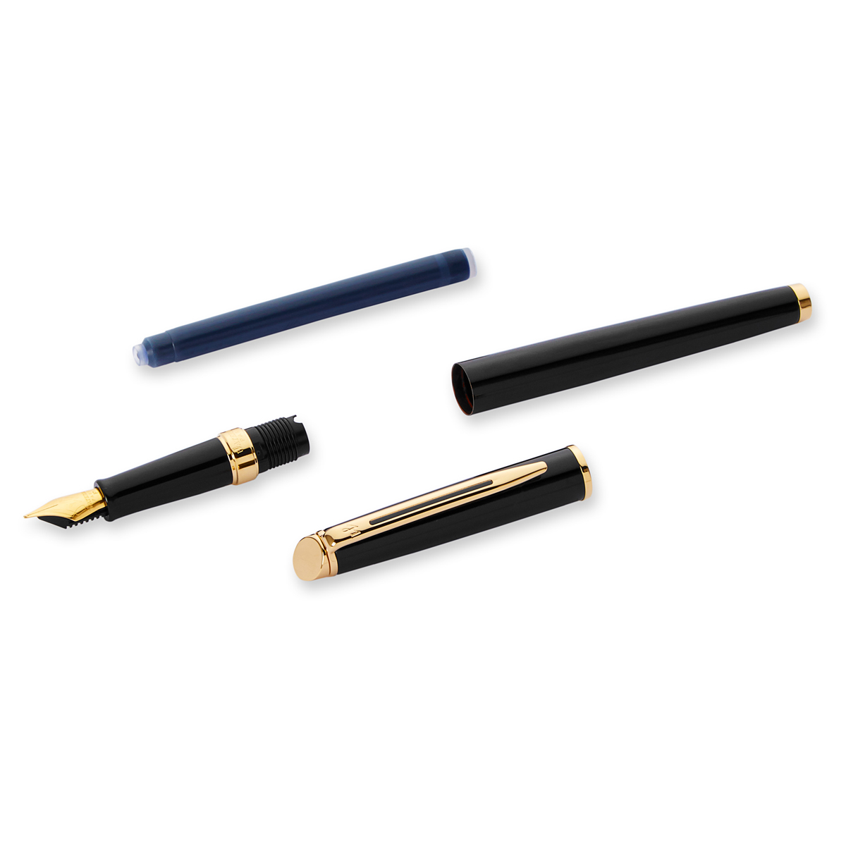 Ручка перьевая Waterman "Hemisphere Mars Black GT" синяя, 0,8мм, подарочная упаковка - фото 5