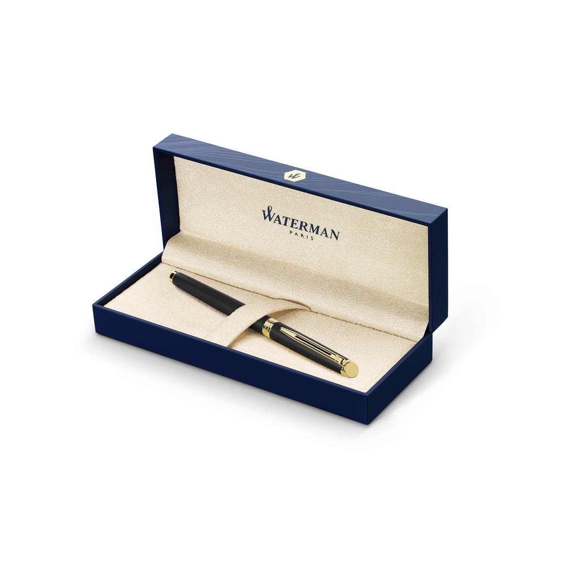 Ручка перьевая Waterman "Hemisphere Matt Black GT" синяя, 0,8мм, подарочная упаковка - фото 2