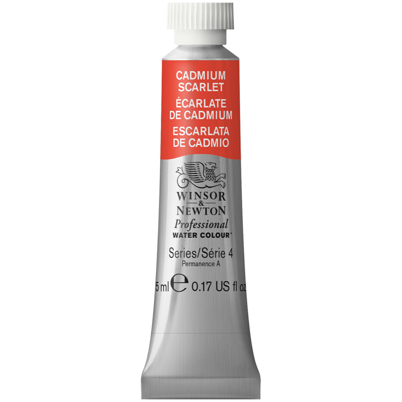 Акварель художественная Winsor&Newton "Professional", 5мл, туба, №106 кадмий алый - фото 1