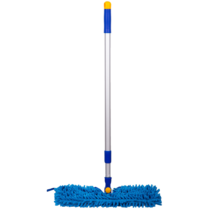Швабра двусторонняя OfficeClean Professional, алюм. ручка 75-130см, насадка МОП микрофибра 40см - фото 2