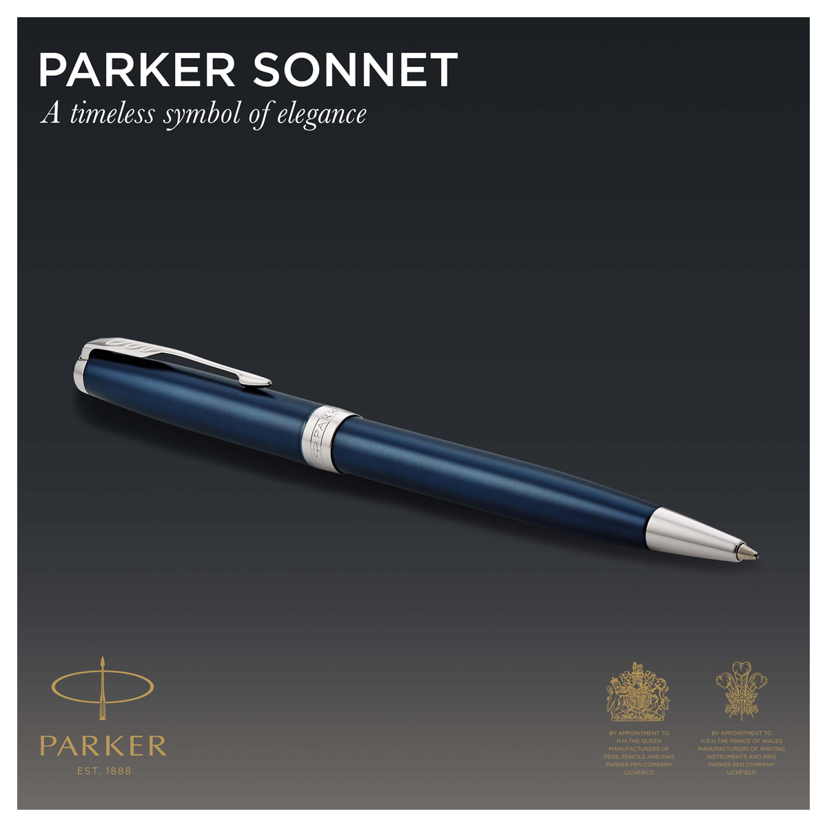 Ручка шариковая Parker "Sonnet Subtle Blue CT" черная, 1,0мм, поворот., подарочная упаковка - фото 2