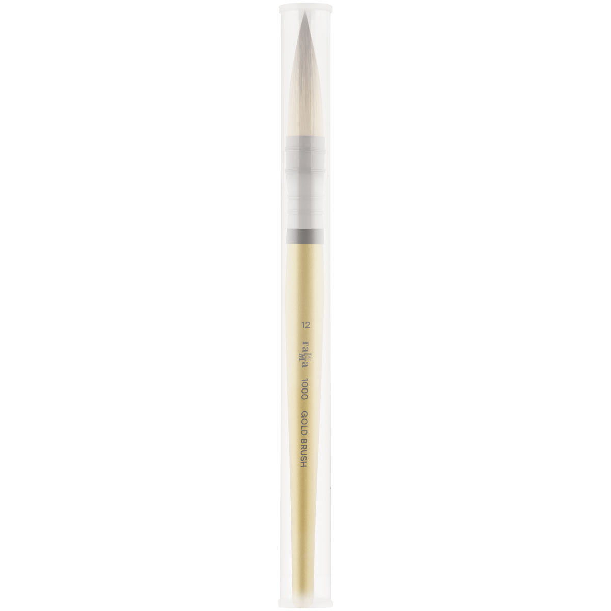 Кисть художественная синтетика Гамма "GOLD BRUSH", круглая №12, французское крепление, короткая ручка - фото 5