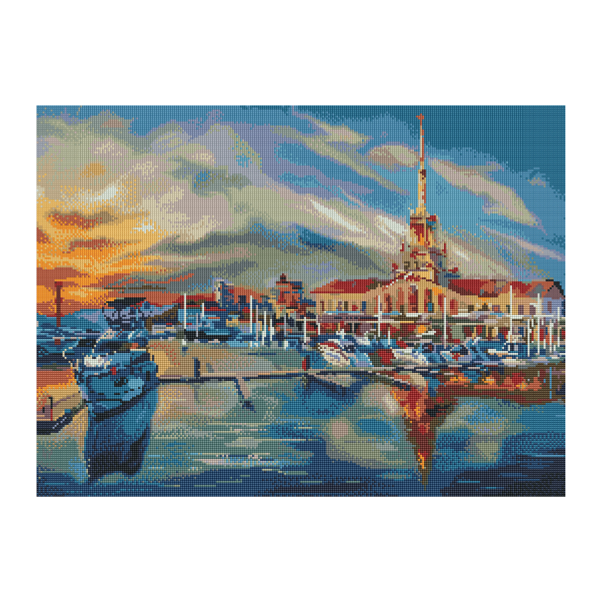 Алмазная мозаика ТРИ СОВЫ "Сочи", 50*70см, холст, картонная коробка с пластиковой ручкой - фото 1