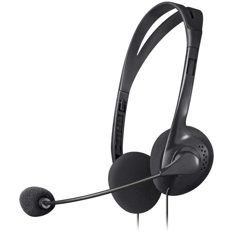 Наушники с микрофоном Defender "Aura 102" (с регулятором громкости), 1,8м, черный - фото 1