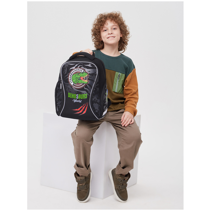 Ранец Berlingo Nova "Dino world" 37*28*18см, 2 отделения, 2 кармана, анатомическая спинка - фото 9