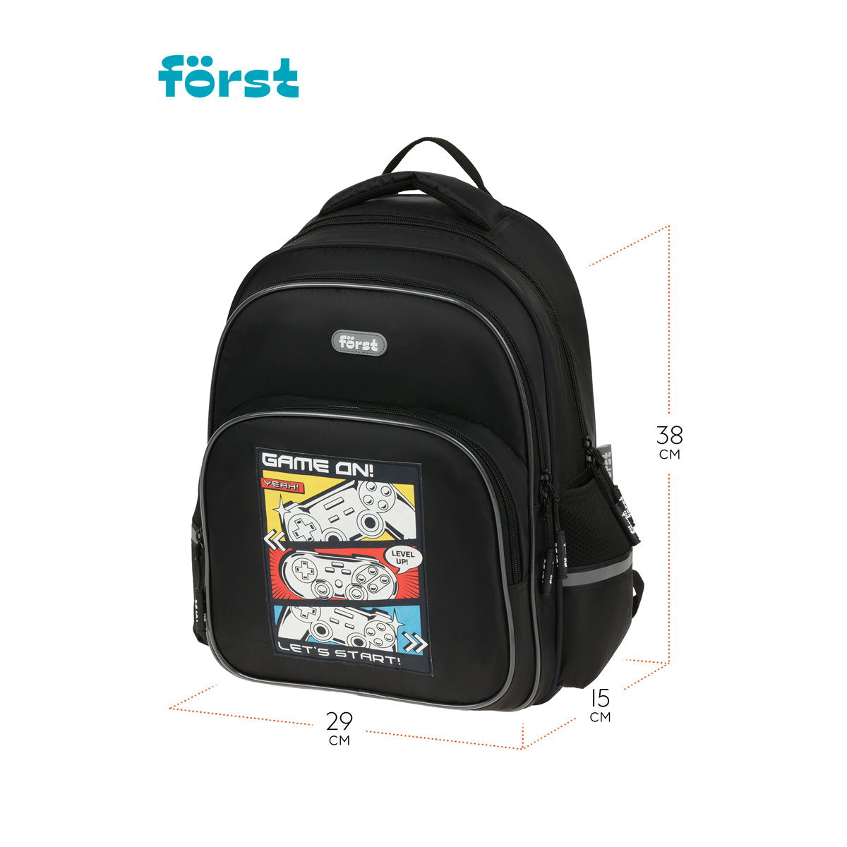 Рюкзак F?rst F-COMFY "Game on" 38*29*15см, 2 отделения, 3 кармана, эргономичная спинка - фото 3