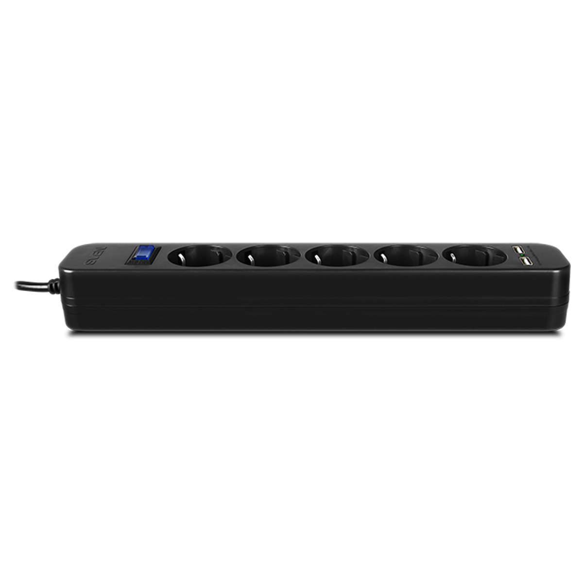 Сетевой фильтр Sven SF-05LU 5 розеток, ,2*USB 2.4А, 5м, черный - фото 4