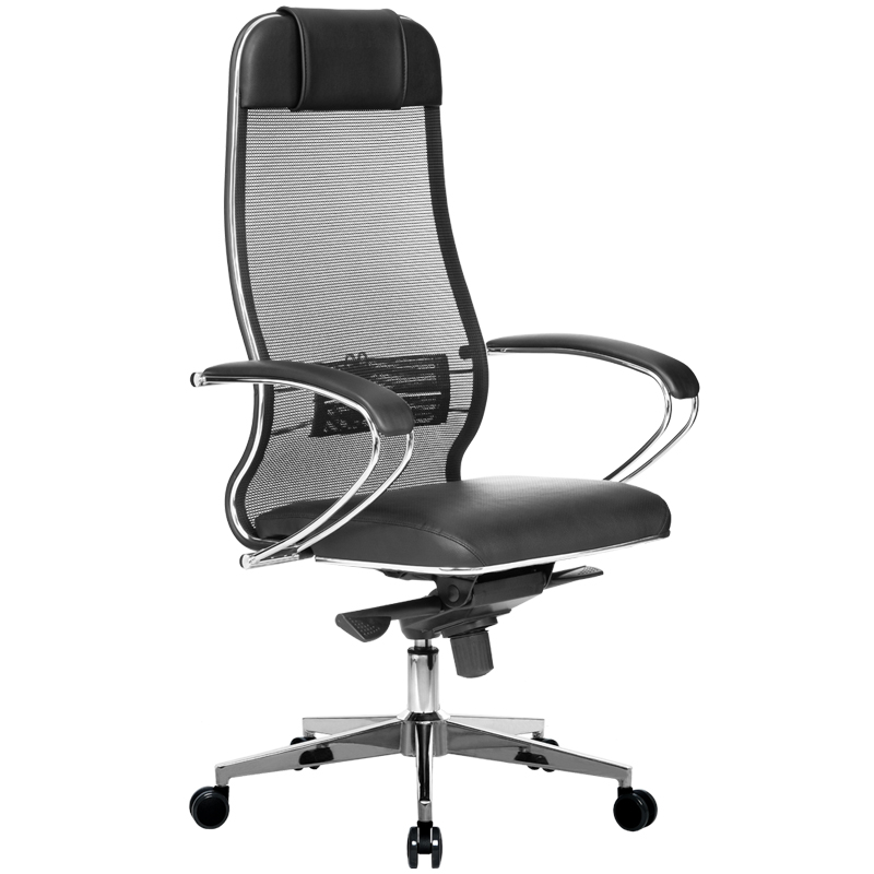 Кресло руководителя Метта "Samurai" Comfort-1.01, CH-2, сетка Х2 черн/экокожа MPES черн., мультиблок - фото 1