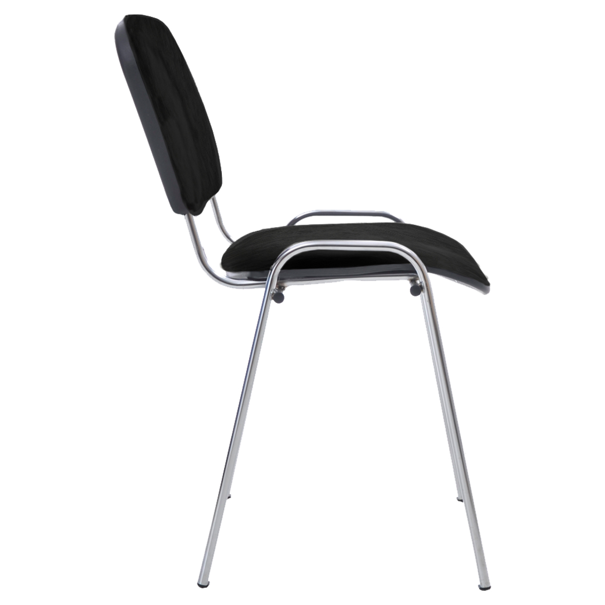 Стул Фабрикант "Изо" PV1, CH, каркас металл хром, обивка кожзам черный - фото 2