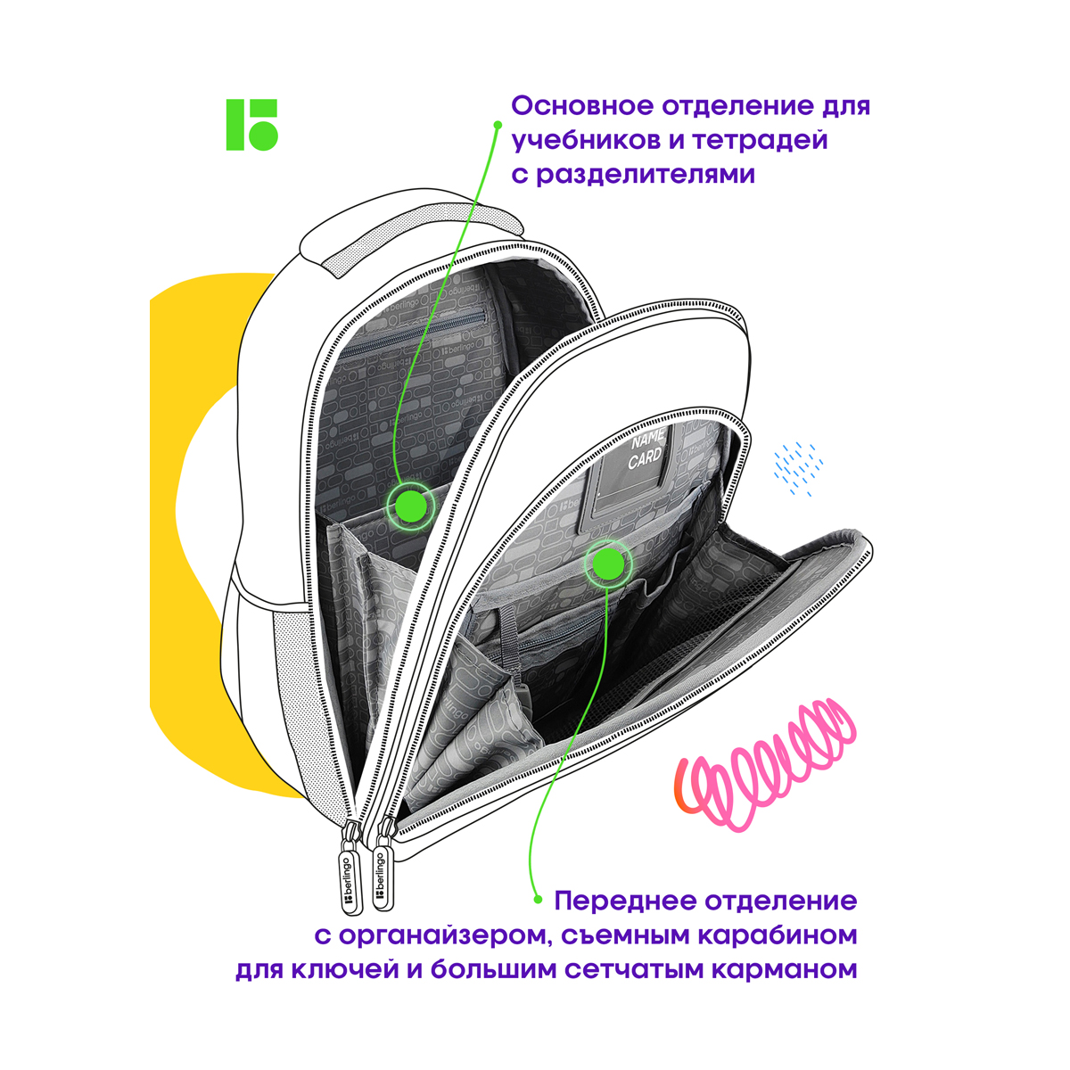 Ранец Berlingo Expert Plus "Pretty girl" 37*28*16см, 2 отделения, 2 кармана, анатомическая спинка - фото 7
