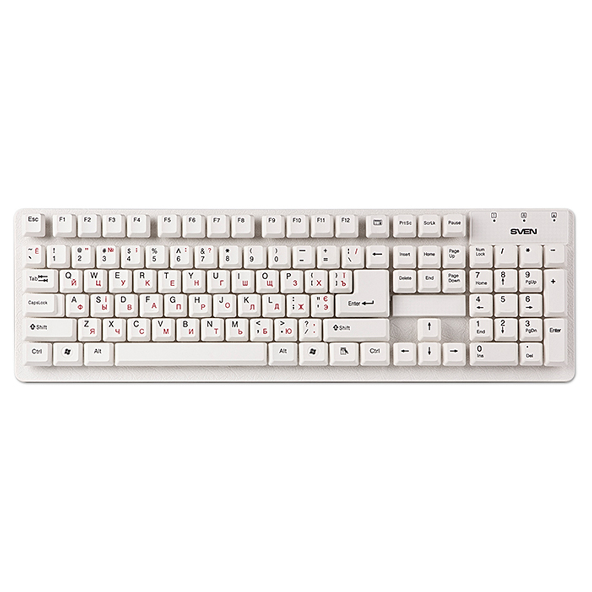 Клавиатура Sven Standard 301, USB, белый - фото 1