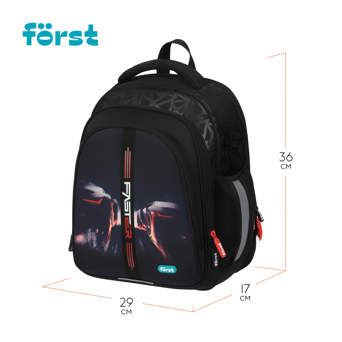 Ранец F?rst F-Base "Faster" 36*29*17см, 3 отделения, 2 кармана, анатомическая спинка - фото 2
