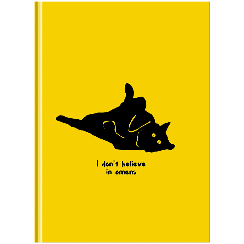 Скетчбук 80л., А5 BG "Не верю в приметы", 7БЦ, матовая ламинация, выб. лак, 100г/м2 - фото 1