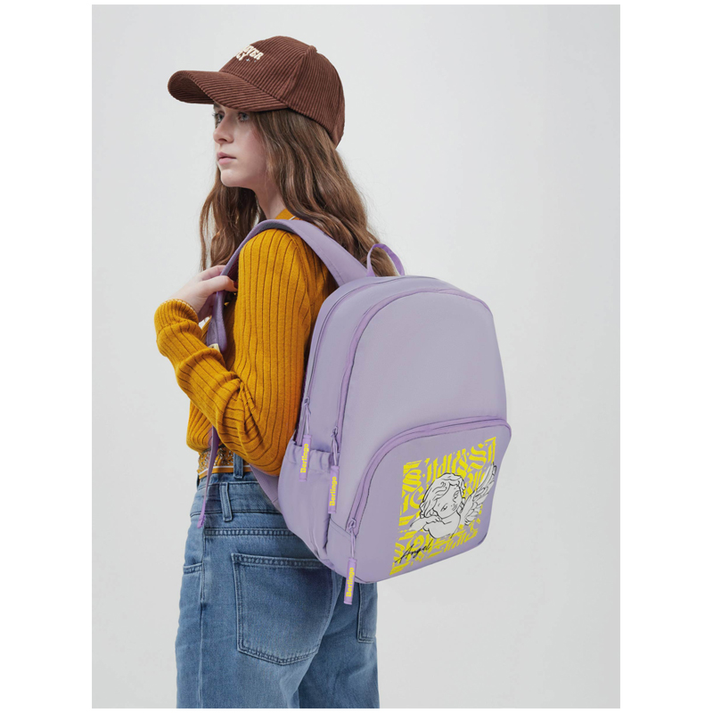 Рюкзак Berlingo Light "Angel lilac" 39,5*28*16см, 2 отделения, 3 кармана, уплотненная спинка - фото 10