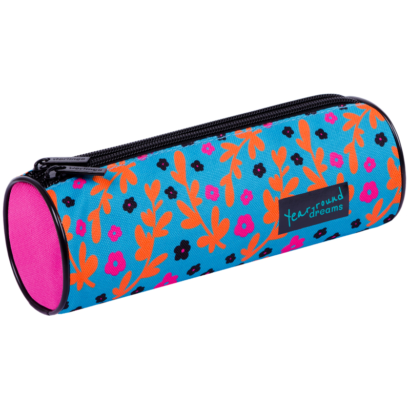 Пенал-тубус 2 отделения, 210*70 Berlingo "Blue pattern", полиэстер - фото 1