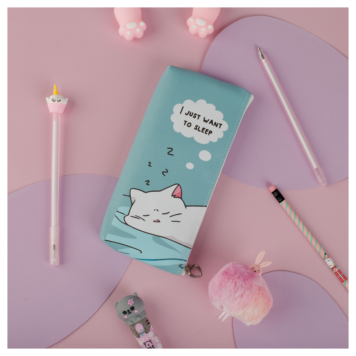 Пенал мягкий 200*85*30 MESHU "Want to sleep", искусственная кожа - фото 1